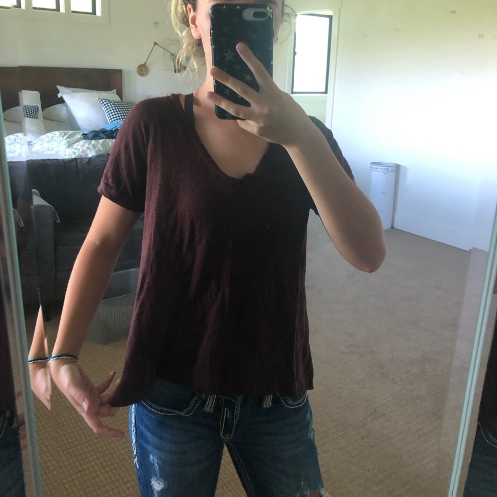 Burgundy madewell shirt